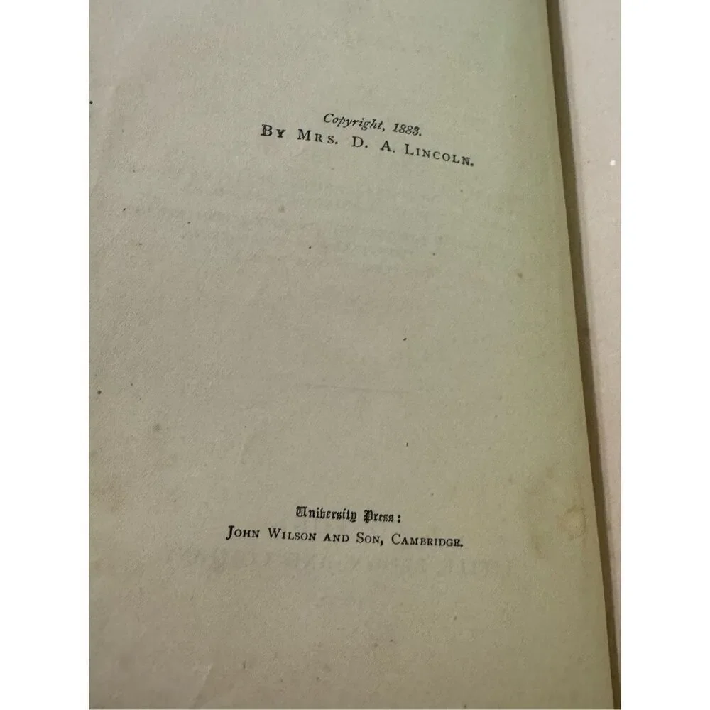 Mrs. Lincoln's Boston Cook Book by Mary Lincoln ( 1900, Hardcover )